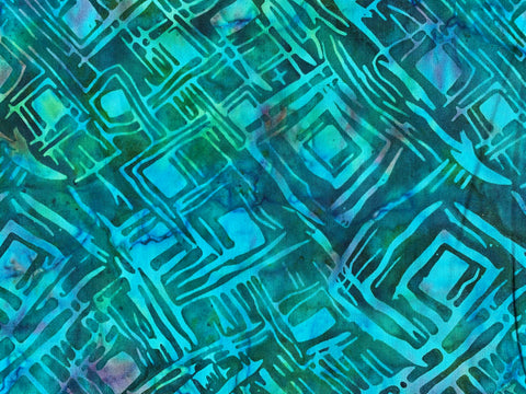 Blue green diamond designs - Bali Collection (sold in 25cm units)