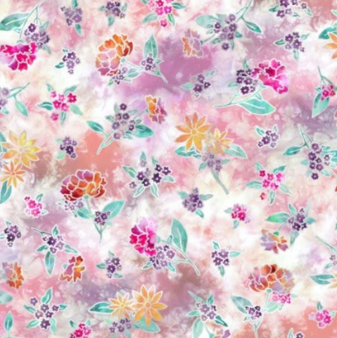 Fire & Ice Tossed Floral in Peach (sold in 25cm units)