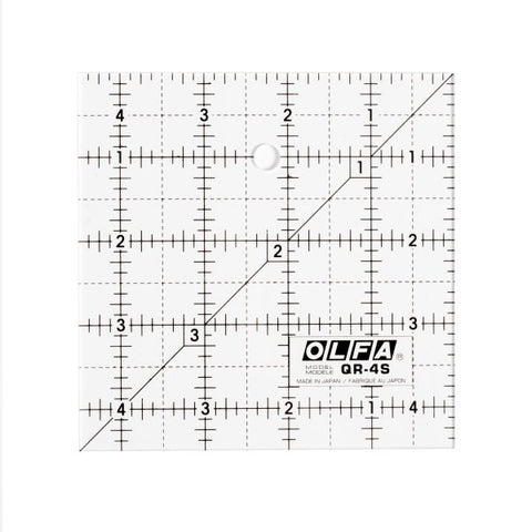 Olfa 4 1/2″ Square Frosted Acrylic Ruler (QR-4S)