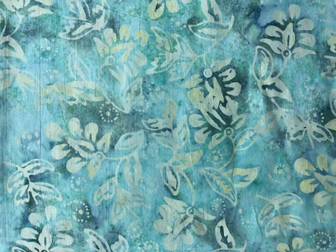Aqua - Shades of aqua leaves - Maywood studio Bali Collection (sold 25cm units)