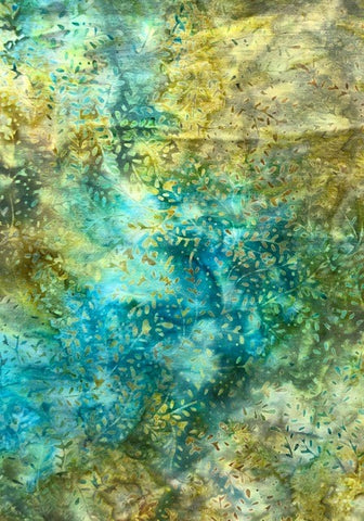 Green - Shades of green/blue foliage - Maywood studio Bali(sold in 25cm units)