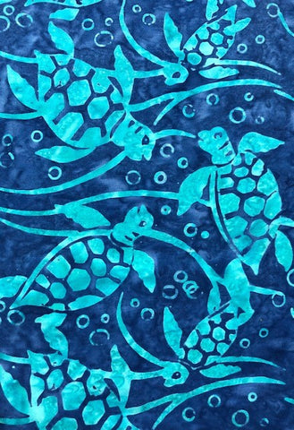 Blue - Swimming tortoise - Maywood studio Bali Collection 9Sold in 25cm units)