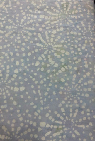 Blue - Powder blue with off-white dots in star design - Maywood studio Bali Collection(sold in 25cm units)