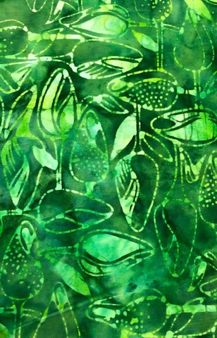 Green - Tone on tone green leaves - Maywood studio Bali Collection (sold in 25cm units)