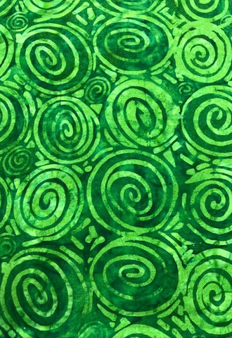 Green - Tone on tone green swirls - Maywood studio Bali Collection (sold in 25cm units)
