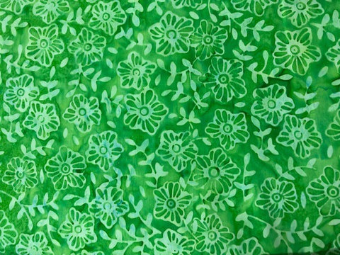 Green - Bright flowers - Maywood studio Bali Collection (sold in 25cm units)
