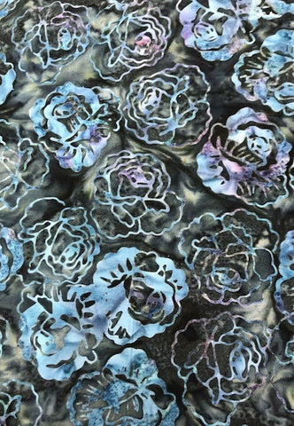 Grey - Roses in tones of grey and touch of blue - Maywood studio (sold in 25cm units)