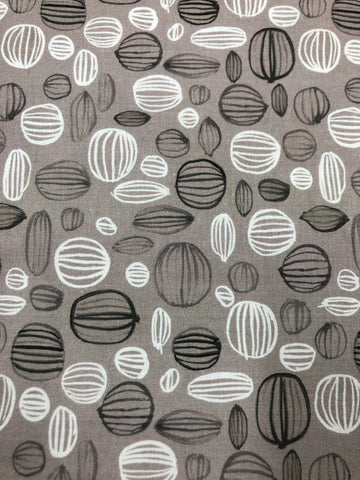White, charcoal circles on grey(sold in 25cm units)