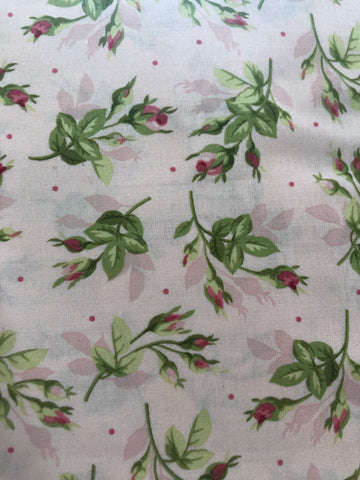 Roses - Rose buds on pastel pink - Heather collection (sold in 25cm units)