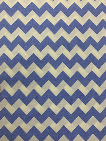Airforce Blue and white zig zag (sold in 25cm units)