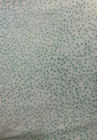 Neutral - White with dots of aqua - Maywood studio Bali Collection (sold in 25cm units)