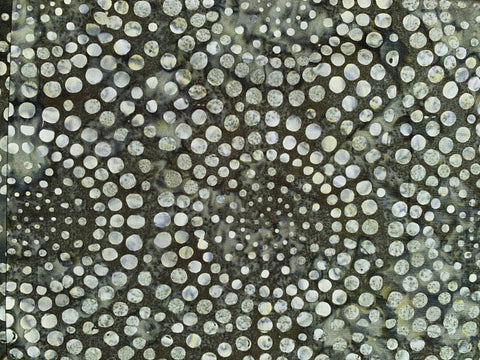 Khaki green with lighter dots in circles - Bali Collection (sold in 25cm units)