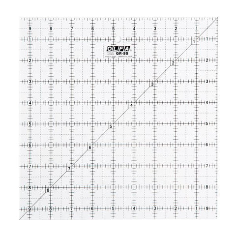 Olfa 9 1/2″ Square Frosted Acrylic Ruler (QR-9S)