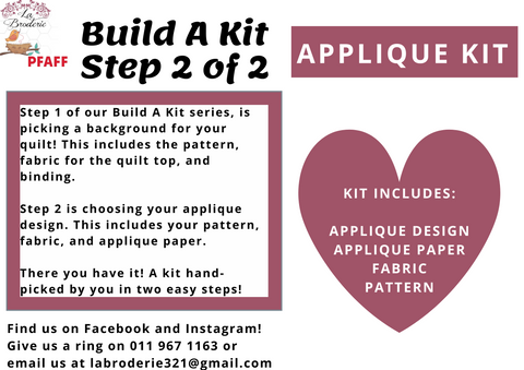 Build A Kit - Step 2 of 2 Applique Motif Hippo