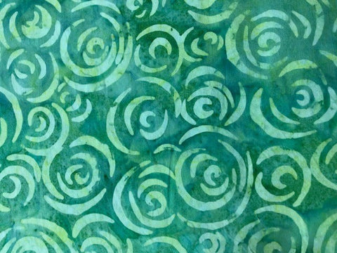 Green - Swirls with touch of blue - Maywood studio Bali Collection