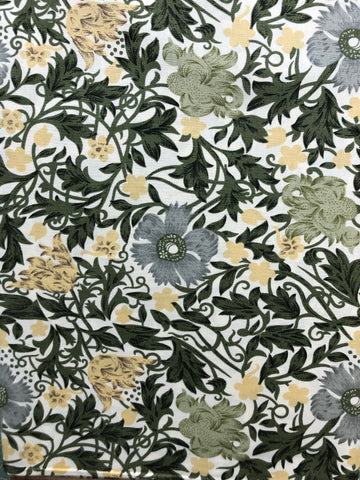 William Morris - grey and yellow on white background
