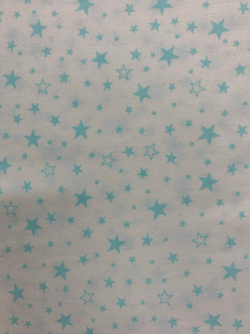 Aqua stars on white background