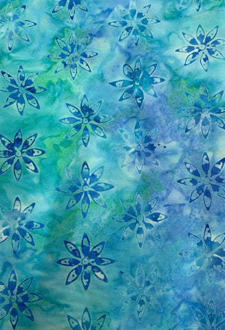 Aqua blue and green daisies -  Bali Collection