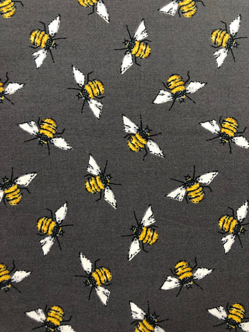 Bees on grey background