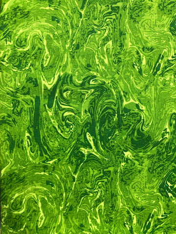 Green tone on tone marble swirls