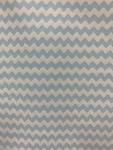 Soft blue and white zig zags