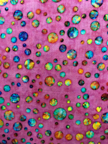 Multi-color bubbles on pink