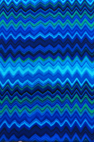 Different blue color zig zags