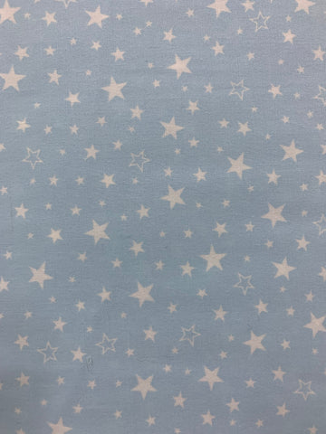 Soft blue and white stars(sold in 25cm units)