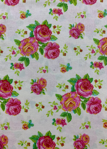 Pink roses on peach background