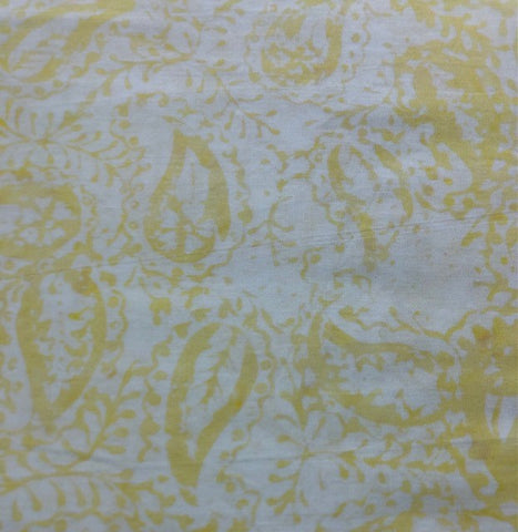 Neutral - White with yellow gold leave designs - Maywood studio Bali Collection