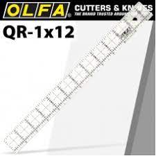 Olfa 1" X 12″  Frosted Acrylic Ruler